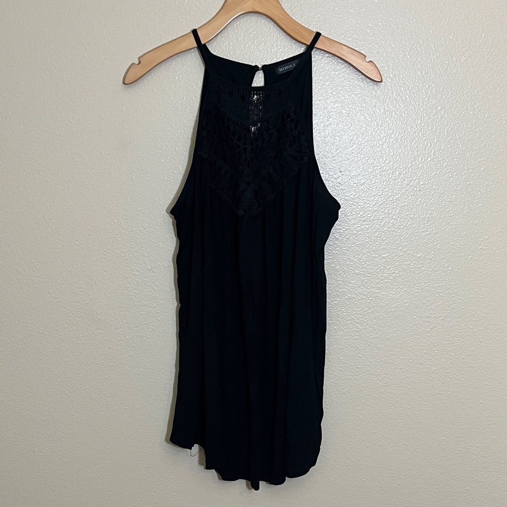 Black Neutral Sleeveless Tank Top